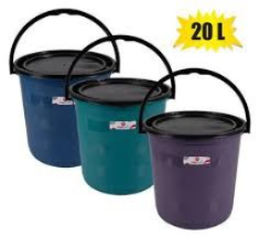 Bucket Plastic +Lid *20Liter
