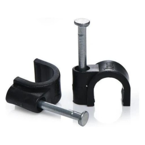 ERA Cable Clip Rnd Blk*8mm*20Pc