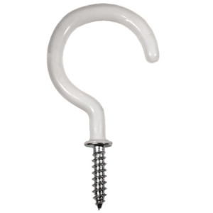 ERA Cup Hook Round Wht*25mm*8Pc