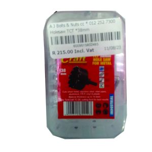 Holesaw TCT *38mm