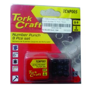 Punch Number TC *0-9  *5mm