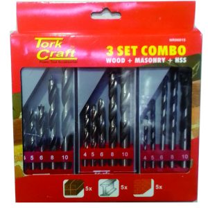 TC Drill Comb Set 3 W/M/HSS
