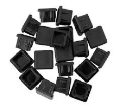 Plug Square Blk *19mm 20Pc